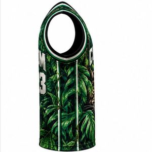 Camiseta sin mangas deportiva de poliéster de secado rápido con estampado de letras verdes para hombre, cuello redondo, estampado por transferencia térmica - Product Image 4