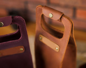 Imra Impex - Porta Botellas de Vino Unisex de Cuero Hecho a Mano, Elegante, de 20-36L, con Correa, Duradero, Impermeable, Protector, a Prueba de Polvo, para Fiestas - Product Image 4