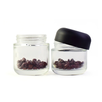 Autocollants personnalisés transparents ronds pour pots en verre de 1oz, 2oz, 3oz, 4oz avec couvercles résistants aux enfants, emballage pour bonbons gélifiés comestibles, logo personnalisé, herbes, épices, fleurs