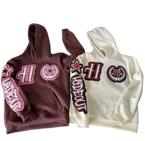 Custom Wholesale Fleece 100% Cotton Embroidery LOGO High Quality Unisex Heavyweight Luxury Winter <b>Lined</b> <b>Hoodie</b> - Product Image 1