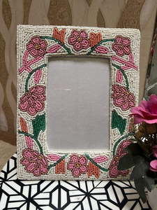 Handmade for Embroidery Modern Photo <b>Frame</b> Custom Gift Options Personalized Seed Beads Wholesale - Product Image 6