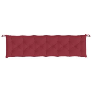 Coussin de banc de jardin en tissu Oxford 100% polyester rouge bordeaux, coussins et oreillers d'extérieur - Product Image 4