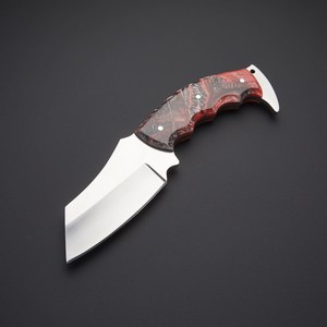 Cuchillo de Cocina Personalizado Hecho a Mano con Hoja Fija, Acero D2, Mango de Resina, Funda de Cuero, Cuchillo EDC para Camping al Aire Libre, OEM ODM - Product Image 3