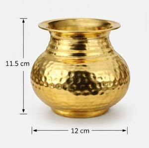 Lota Kalash en laiton pour Puja, pot à eau traditionnel, Kalash religieux pour Pooja, récipient décoratif en laiton pour temple hindou, salle de prière, maison - Product Image 4