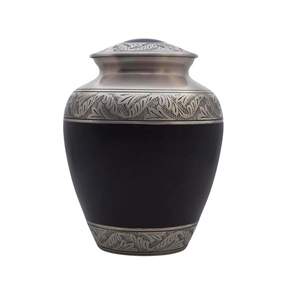 Urna Funeraria de Metal Azul con Diseño Floral, Hecha a Mano, Recipiente Decorativo Premium de Aluminio para Cenizas, Artículos Conmemorativos para Funerales - Product Image 3