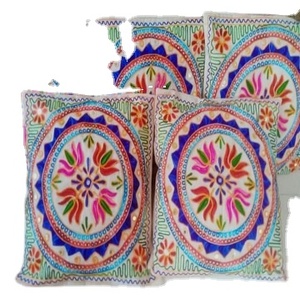 Funda de Cojín Cuadrada de Punto Hecha a Mano, Tejido de Algodón Sólido, Planta de Dibujos Animados para Vivir al Aire Libre, Decoración Festiva de Año Nuevo - Product Image 1