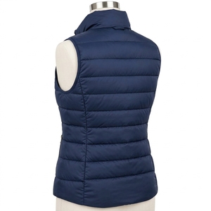 Sleeveless Insulated Jacket Breathable Eco-Friendly Button Solid Pattern Stand Collar Comfortable Fit Women <b>Puffer</b> <b>Vest</b> Casual - Product Image 3