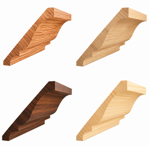 Porte en bois d'aulne avec moulures de cadre et corniche, résistante à la pourriture, durable, écologique et résistante à l'humidité - Product Image 1