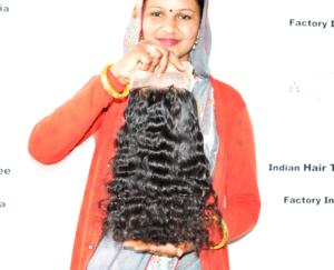 Extensions de cheveux naturels indiens 7*7 bouclés pour femmes, qualité supérieure, non traités, cuticules alignées, couleur naturelle, du fabricant - Product Image 6