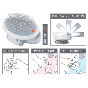 Gyrater Travel-Suitable Swivel Slicker <b>Brush</b> for <b>Pet</b> Grooming - Product Image 6