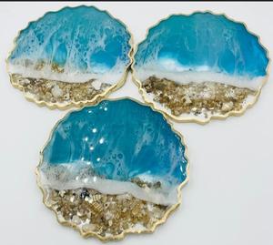 Posavasos de Resina Hecho a Mano, Clásico, Redondo, 8mm de Grosor, Diseño Ecológico, Agrega Estilo, Durabilidad y Encanto - Product Image 1