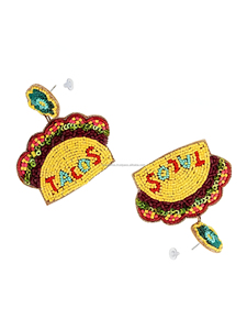 Pendientes de cuentas hechos a mano estilo clásico de fiesta de la India para mujeres y niñas - Product Image 2