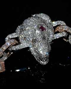 10K <b>Solid</b> White Gold VVS1 Lab Grown Diamond Jewelry Luxury Design Pink Enamel Baguette Diamond Name Cuban Chain <b>Necklace</b> - Product Image 2