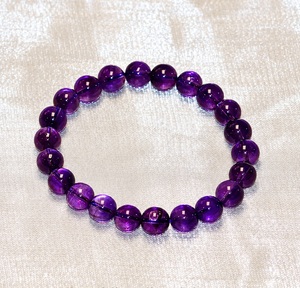 Natural Amethyst <b>Bead</b> <b>Bracelet</b> 8mm Purple Gemstone <b>Bracelet</b> 925 Sterling Silver Charm Handmade Jewelry Gift for <b>Men</b> Women - Product Image 6