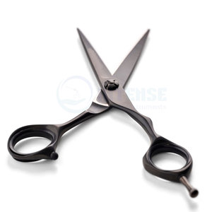 Tijeras de Corte de Pelo Profesionales Ultraligeras de Color Negro Mate, Diseño Ligero y Afilado para un Corte de Precisión, Uso Profesional de Barbería - Product Image 3