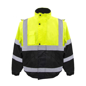 Winter <b>Waterproof</b> Worker Security Clothing Coat Mechanical Men <b>Hi</b> <b>Vis</b> Custom Construction Workwear Reflective Safety Work - Product Image 1