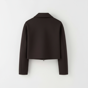 Blouson Bomber Unisexe Zippé de Haute Qualité en Gros, Conception Personnalisée, Col Montant, Tissu Denim Imprimé, Imperméable et Léger - Product Image 3