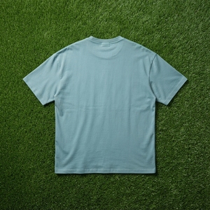 <b>Men's</b> Ice Blue Oversized T Shirt Crew <b>Neck</b> Short Sleeve Casual Streetwear Cotton <b>Tshirt</b> Relaxed Fit Top - Product Image 6