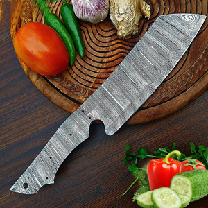 Cuchillo Burraq Hecho a Mano con Hoja de Acero de Damasco, Diseño Multifuncional con Patrón de Gota de Lluvia, 7.5 Pulgadas, Punta de Gota, Regalo Perfecto - Product Image 6