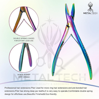 Tang Penghilang Ekstensi Rambut Titanium Rainbow Plasma, Gigi Bergerigi, Pembuka Cincin Mikro, Alat Pemasangan Salon, Produsen Peralatan