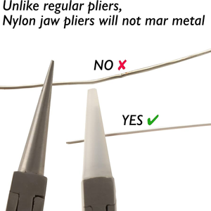 Pince à bec rond et plat en nylon, outil de façonnage de bijoux sans rayures ZetomedPro - Product Image 3