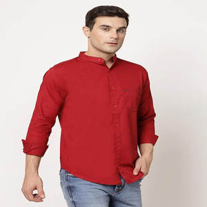 Chemise habillée pour homme Chemise d'affaires coupe ajustée à manches longues en tissu Oxford respirant et anti-rides - Product Image 1