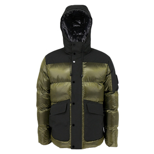 Wholesale Custom Winter Down Jacket Heavyweight Glossy Puffer <b>Coat</b> Waterproof Hooded Outerwear <b>Men</b> <b>Warm</b> Thermal Parka Factory - Product Image 3
