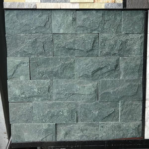 Revêtement mural extérieur moderne et décoration en marbre vert mousse naturel fendu, imperméable et de qualité supérieure - Product Image 4