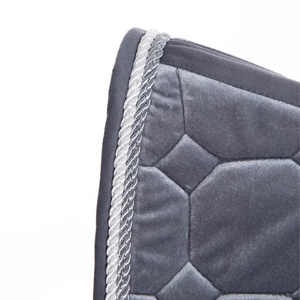 BRAND ZONE1995 Tapis de selle classique personnalisé en coton satiné avec doublure en maille, durable et confortable pour l'équitation et le saut d'obstacles - Product Image 6