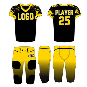 Uniforme de football américain personnalisé de haute qualité pour adultes, maillot respirant à manches courtes avec impression par sublimation - Product Image 3