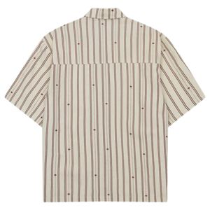 Men Classic Stripe Shirt Short Sleeve Button <b>Down</b> Casual Summer Breathable Lightweight Woven Top OEM Wholesale Supply - Product Image 2