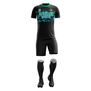 ชุดฝึกซ้อมฟุตบอล ชุดเสื้อฟุตบอล ปรับแต่งได้ 100% โพลีเอสเตอร์ ระบายอากาศ แห้งเร็ว สำหรับผู้ใหญ่ แบบยูนิเซ็กซ์ กางเกงขาสั้น พิมพ์ลายตามสั่ง - Product Image 2