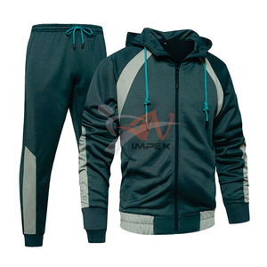 Conjunto Deportivo de Dos Piezas para Hombre, Invierno, Transpirable, Resistente al Viento, Personalizable, de Alta Calidad, Estilo Urbano, Ligero, Color Sólido - Product Image 2