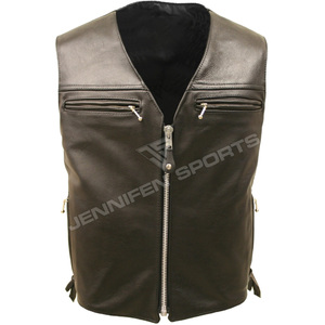 Chaleco Personalizado para Hombre de Talla Grande, Diseño Único, de Cuero, sin Mangas, con Calefacción para Invierno, para Motocicleta, con Bolsillos Delanteros - Product Image 1