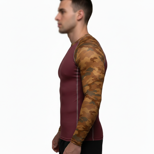 MMA Rush Guard Compression Shirt Custom Sublimation Printed Jiu Jitsu Grappling BJJ Rashguard Long Sleeves Anti UV Protection - Product Image 3