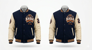 Chaqueta universitaria de béisbol con logo personalizado para hombre, mangas de piel de oveja, bordado, estilo bomber, unisex. - Product Image 3