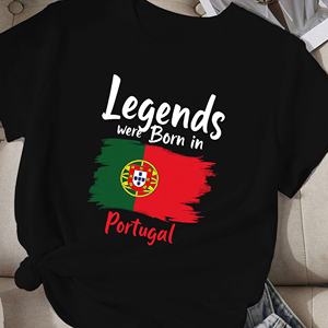 Drapeau Les légendes sont nées au Portugal t-shirt comfit pour femmes - Product Image 2