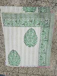 <b>Indian</b> Cotton Handmade Kantha Stitch Bedcover Manufacturer and Exporter Producing Reversible <b>Quilts</b> for Bulk International Buyer - Product Image 3