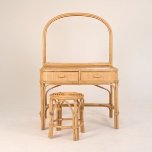Modern design <b>dressing</b> table with mirrors best quality rattan vanity dresser tables make-up desks - Product Image 1