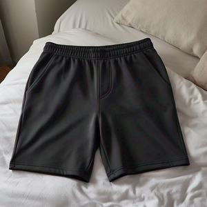 กางเกงขาสั้นผ้าฟลีซผ้าคอตตอนเทอร์รี่สำหรับผู้ชายกางเกงขาสั้นผ้าฟลีซปักลายกำมะหยี่ขนาด280ก. 5นิ้วทำจากผ้าฝ้าย100% เป็นมิตรกับสิ่งแวดล้อมชุดสตรีทแวร์สีทึบ - Product Image 2