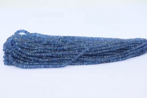 Brin de 16 pouces de kyanite naturelle à facettes en forme de rondelle de pierres précieuses en vrac perles de kyanite à facettes - Product Image 4