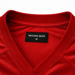 Camiseta de Fútbol Americano Personalizada con Cuello en V, Manga Corta, Ropa Deportiva Verde, Camiseta de Fútbol para Adultos - Product Image 4