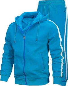 Conjunto Deportivo Informal para Hombre, Nueva Llegada 2026 |   Conjunto Deportivo Ligero para Primavera y Otoño |   Ropa Deportiva a Rayas Blancas y Naranjas - Product Image 2