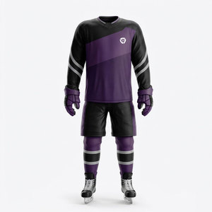 Ensemble d'uniformes de hockey sur glace sublimés, maillot d'équipe personnalisé, pantalon assorti, vêtements de sport durables et respirants pour l'entraînement et les matchs - Product Image 1