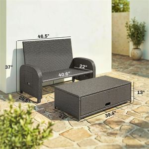 Poltrona Letto da Esterno Grigia per Giardino - Product Image 5