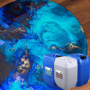 Résine et durcisseur de haute qualité, transparents comme du cristal, résine époxy 3:1 A et B. Convient pour le moulage profond de la résine de table en bois de rivière. - Product Image 1