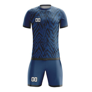 Customized Training Suit Set for Football <b>Fans</b> Short Sleeved Kids and Adults Training Digital Print Breathable Soccer Uniform - Product Image 3