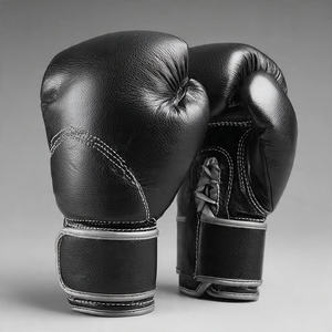 Guantes de Cuero Profesionales de Alta Calidad para Entrenamiento de Combate, Guantes de Boxeo de Cuero Dorado para Equipos de Lucha - Product Image 4