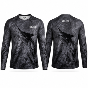 Nueva Camiseta de Pesca de Manga Larga con Estampado de Pez Marlín Azul Personalizada 2026 para Hombre, Protección UPF 50, Anti-UV, Poliéster, Estilo Pullover Deportivo - Product Image 5