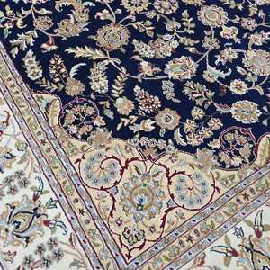 พรมทอมือลายปักสีสันสดใสจากขนสัตว์/ไหมตุรกี  แบบเป็นมิตรกับสิ่งแวดล้อม  ไม่ลื่น  ขนสั้น - Product Image 4